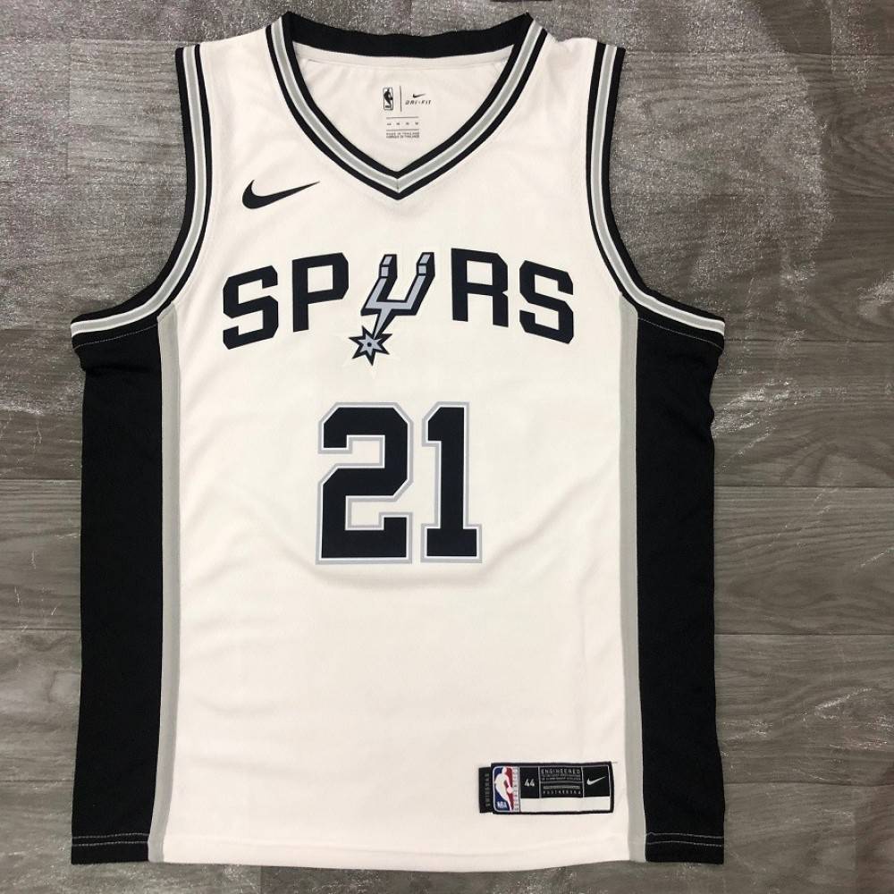 Men's San Antonio Spurs Tim Duncan #21 White 2020/21 Swingman Jersey - Association Edition-Pro Kit Vault | Brand New 26/27 Sports Jerseys
